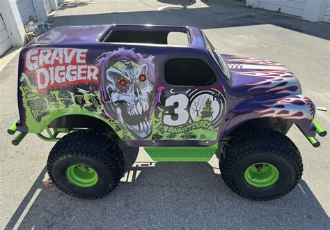 grave digger mini monster truck go kart|carter monster grave digger go kart.